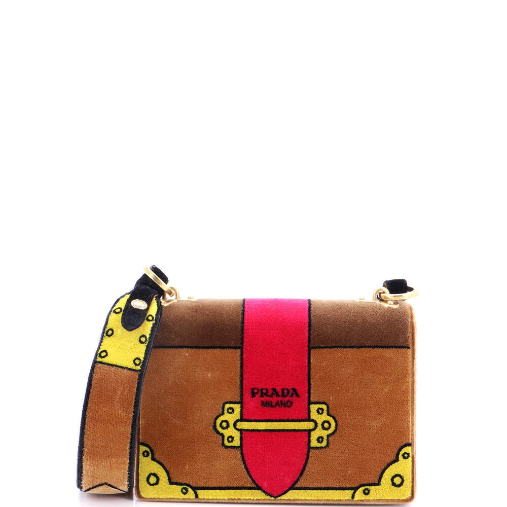 Prada Small Cahier Shoulder Bag Velvet